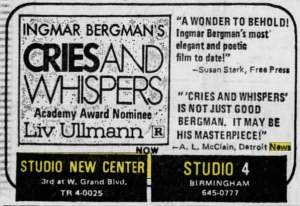New Center Cinema - Jun 08 1973 Article